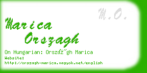 marica orszagh business card